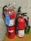 (AUTO) LOT OF (4) FIRE EXTINGUISHERS.