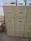 (RM4) PAIR OF HON CREAM COLORED METAL 4 DRAWER LATERAL FILING CABINETS. MEASURES 15 X 26.5 IN X 52