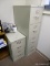 (RM4) PAIR OF HON CREAM COLORED METAL LATERAL FILING CABINETS. 4 DRAWER MEASURES 15 X 26.5 IN X 52