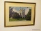 (RM10) FRAMED PRINT OF BURRUSS HALL AT VIRGINIA POLYTECHNIC INSTITUE. FRAMED IN WOOD FRAME. MEASURES