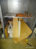 (HALL) CONTENTS OF SHELVING UNIT TO INCLUDE LARGE ROLL OF PLASTIC HEETING, ARMSTRONG COMMERCIAL