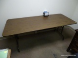 (RM2) WOODGRAIN 6FT FOLDING TABLE.