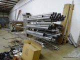 (WARE) LOT INCLUDES (2) LARGE PIPE RACKS WITH 4 TIERED SHELVING. MEASURES APPROX. 72