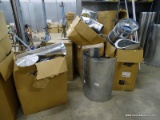 (WARE) LARGE LOT OF ASSORTED ROLLED METAL PIECES/DUCTWORK.