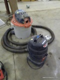 (WARE) (2) PIECE LOT TO INCLUDE: RIDGID 5 HP 12 GAL WET/DRY VAC WITH EXTRA LONG HOSE (SEVERAL HOSES