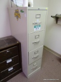 (RM3) PINNACLE 4 DRAWER CREAM COLOR LATERAL FILING CABINET. MEASURES 15