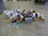 (WARE) (2) LARGE FLOOR LOTS TO INCLUDE: NUTS, BOLTS, WASHERS, CURVED SHEET METAL PIECES, BRACKETS,