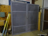 (WARE) LARGE INDUSTRIAL 2-DOOR METAL WIRE CAGE FOR GAS BOTTLES. MEASURES 97