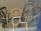 (BATH) HANDICAP LOT ; INCLUDES -WALKER, POTTY CHAIR CANE AND TUB RAILING