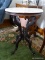 (LRM) VICTORIAN TABLE; WALNUT VICTORIAN MARBLE TOP TABLE- 21 IN X 16 IN 28 IN