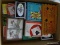 (LRM) TRAY LOT OF CARDS; TRAY LOT OF PLAYING CARDS AND 2 BRIDGE BOOKS