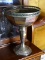 (FRM) LARGE COMPOTE ; LARGE SHEFFIELD SILVER PLATE COMPOTE 12 IN H