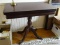 (HALL) GAME TABLE; MAHOGANY DUNCAN PHYFE STYLE GAME TABLE IN EXCELLENT CONDITION- 33 IN X 16 IN X 30