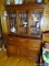 (FRM) HENKEL-HARRIS CHINA CABINET ; HENKEL HARRIS CHERRY 2 PC. CHINA CABINET-2 GLASS DOORS AND 1