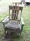 (CARPORT) ROCKER AND DOLL CHAIR; PAINTED PORCH ROCKER- 26 IN X 28 IN X 37 IN AND INCLUDES A DOLL