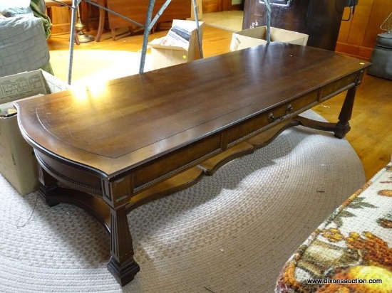 (FRM) COFFEE TABLE ; HAMMARY CHERRY COFFEE TABLE ( MATCHES 27) -60IN X 21 IN X BY 16 IN IN EXCELLENT