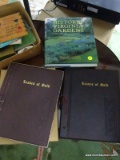 (LRM) TABLE TOP BOOKS; 3 TABLE TOP BOOKS- HISTORIC VIRGINIA GARDENS AND 2 LEAVES OF GOLD BOOKS