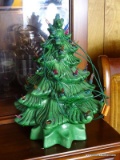 (FRM) TABLE CHRISTMAS TREE ; 13 INCH CERAMIC TABLETOP LIGHT UP CHRISTMAS TREE