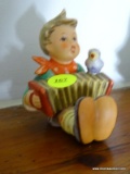 (LRM) HUMMEL FIGURE; HUMMEL FIGURE OF ACCORDION PLAYER- 3 IN H- GOEBEL MARK NO BEE