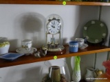 (LRM) SHELF LOT; LOT INCLUDES- 3 WEDGWOOD PCS. 2 BAVARIA DEMITASSE CUPS AND SAUCERS, BAVARIAN