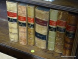 (LRM) ANTIQUE LAW BOOKS; 6 LEATHER AND MARBLED BOUND SCOTTISH LAW BOOKS FORM 1906 - 1918- BINDING IN