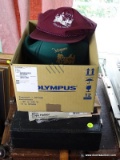 (BD2) MISC.. LOT; LOT INCLUDES BRIEFCASE, COPY HOLDER AND BOX OF MEN'S HATS