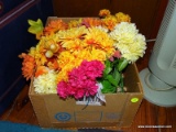 (BD2) BOX LOT; LOT INCLUDES MISC.. SILK FLOWERS FOR ARRANGEMENTS