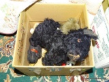 (BD2) PLUSH ANIMALS; BOX LOT OF MISC.. PLUSH ANIMALS TO INCLUDE A VINTAGE MOHAIR SCOTTISH TERRIER