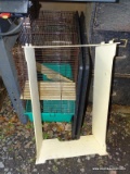 (CARPORT) HAMSTER CAGE; HAMSTER CAGE WITH 2 TRAYS- AND WOODEN BASE 24 IN X 15 IN X 24 IN