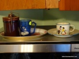 (KIT) COLLECTIBLE LOT ; LOT INCLUDES VINTAGE ENAMEL GERMAN BABY CUP AND PLATE , SHIRLEY TEMPLE