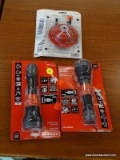 3 PIECE LOT; INCLUDES A TOTO TOILET FLAPPER, AND (2) CRAFTSMAN FLASHLIGHTS IN THE ORIGINAL PACKAGES.