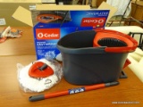 O-CEDAR MOP; MICROFIBER EASY WRING SPIN MOP & BUCKET SYSTEM. IS IN THE ORIGINAL BOX (HAS BEEN OPENED