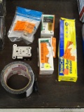 ASSORTED LOT; INCLUDES A BRASS CRAFT MULTI-TURN ANGLE VALVE, A ROLL OF BLACK TAPE, AN EVERBILT FOOT