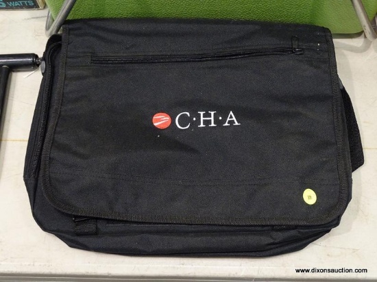 LAPTOP CARRYING CASE; IS EMBROIDERED WITH "C.H.A" ON THE FRONT. IS IN EXCELLENT CONDITION AND READY