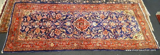 IRAN KASHAN RUG. MEASURES 3'9" X 9'3".