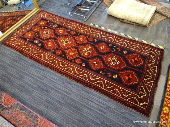 IRAN SHERAZ RUG. MEASURES 4'5" X 10'2".