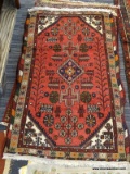 IRAN HAMADAN RUG. MEASURES 3'2