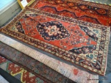 IRAN HAMADAN RUG. MEASURES 4'8