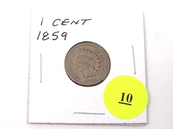 1859 INDIAN HEAD ONE CENT.