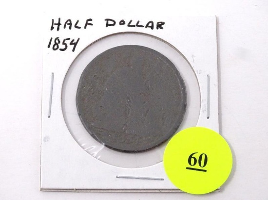 1854 HALF DOLLAR -SEATED LIBERTY.