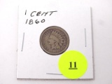 1860 INDIAN HEAD ONE CENT.