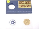 1972 BICENTENNIAL COMMEMORATIVE MEDAL/STAMPS.