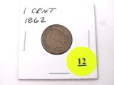 1862 INDIAN HEAD ONE CENT.