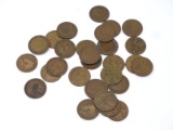 BAG OF BRITISH 1/2 CENTS - DATES BETWEEN 1916 AND 1957.