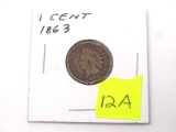 1863 INDIAN HEAD ONE CENT.