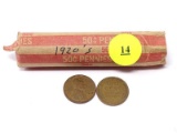 ROLL OF (50) WHEAT PENNIES - 1920'S.