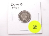 1911 BARBER DIME.