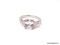 .925 STERLING SILVER LADIES 3 1/2 CT ENGAGEMENT RING. SIZE 8.