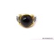 .925 STERLING SILVER BLACK ONYX RING. SIZE 8.