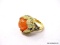 .925 STERLING SILVER LADIES & 14KT 5 CT OPAL RING. SIZE 9.